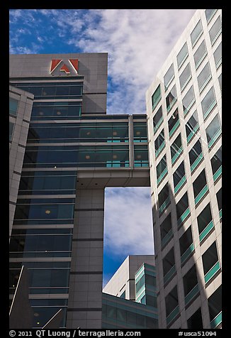 Detail of Adobe Towers. San Jose, California, USA
