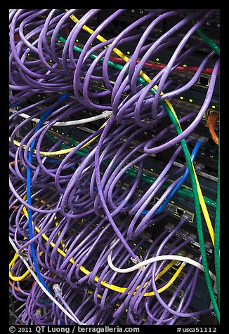 Computer cords. Menlo Park,  California, USA (color)