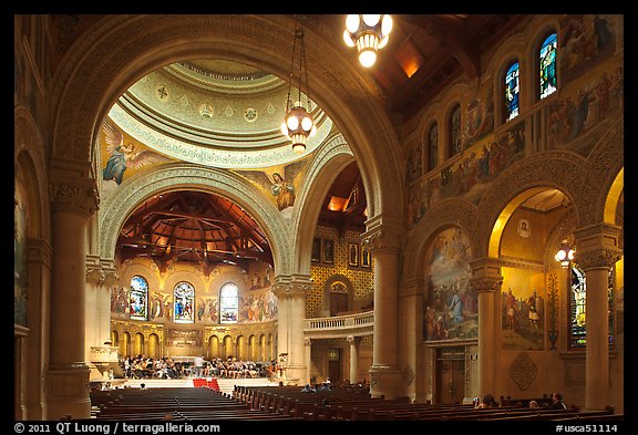 Inside Memorial Church. Stanford University, California, USA (color)