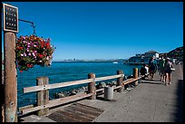 Waterfront promenade, Sausalito. California, USA (color)