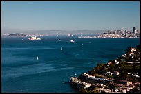 Bay seen from heights, Sausalito. California, USA (color)