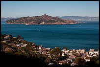 Angel Island seen from hills. California, USA ( color)