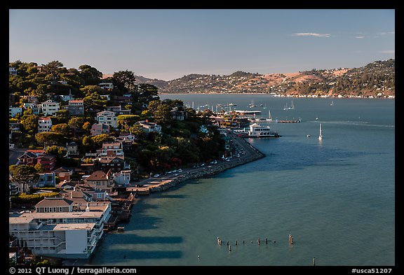 View from above, Sausalito. California, USA