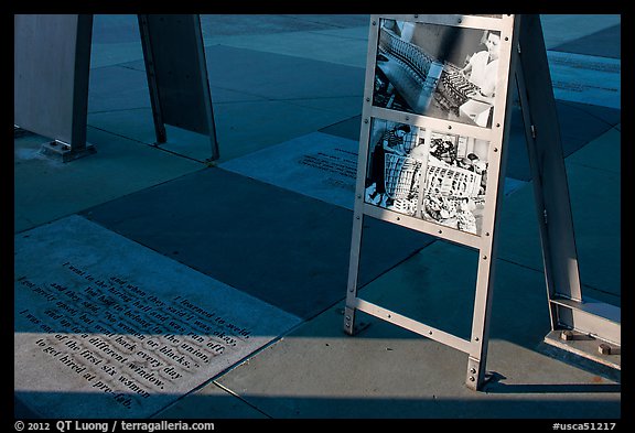 Detail, Rosie the Riveter Memorial. Richmond, California, USA