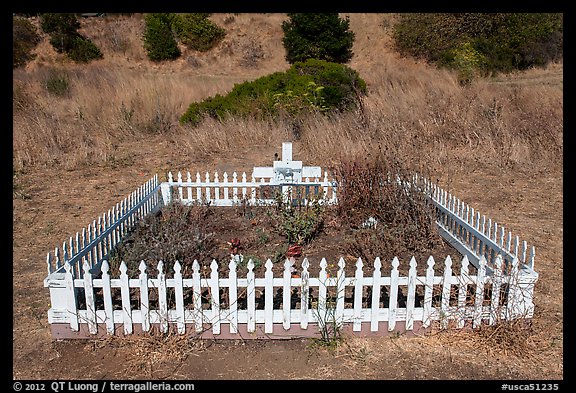 Grave of Blackie (horse), Tiburon. California, USA