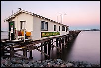 Marin Rod and Gun Club pier. San Pablo Bay, California, USA (color)