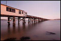 Long pier at sunset, San Pablo Bay. San Pablo Bay, California, USA (color)