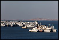 Ghost fleet in Suisin Bay. Martinez, California, USA (color)
