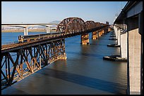 Benicia-Martinez bridges over Carquinez Strait. Martinez, California, USA (color)