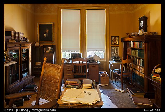 Office of John Muir, John Muir National Historic Site. Martinez, California, USA (color)