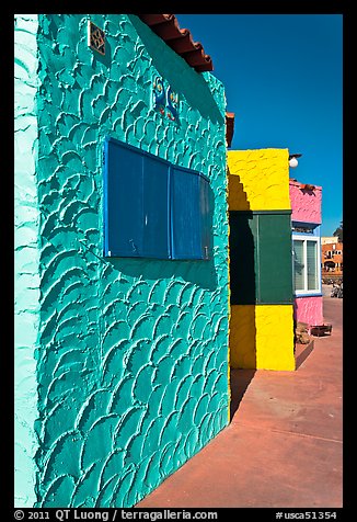 Colorful beach houses. Capitola, California, USA (color)