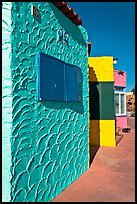 Colorful beach houses. Capitola, California, USA