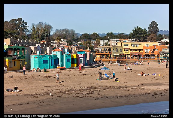 Capitola beach and village. Capitola, California, USA