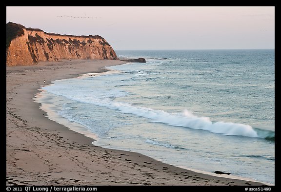 Waddel Creek Beach at sunset. California, USA