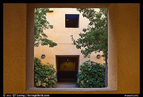 Adobe style architecture, Schwab Residential Center. Stanford University, California, USA (color)