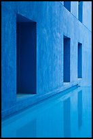 Blue walls and reflections, Schwab Residential Center. Stanford University, California, USA ( color)