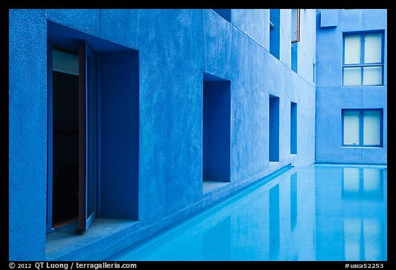 Ricardo Legorreta designed Schwab Residential Center. Stanford University, California, USA (color)