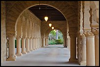 Main Quad hallway. Stanford University, California, USA ( color)