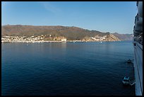 Avalon seen from cruise ship, Catalina Island. California, USA ( color)