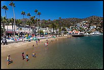 Children in water, Avalon beach, Catalina Island. California, USA ( color)