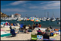 Beach and harbor, Avalon, Catalina Island. California, USA ( color)