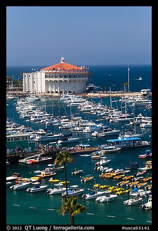 Catalina Casino and harbor, Avalon Bay, Santa Catalina Island. California, USA