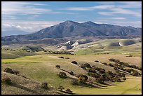 Gabilan Mountains raising above hills. California, USA (color)