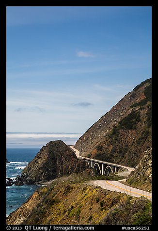 Winding Highway 1. Big Sur, California, USA (color)