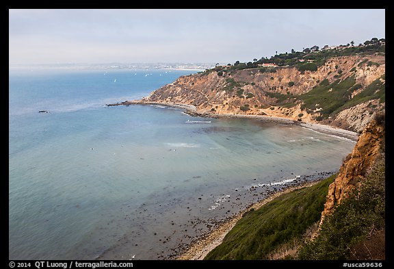 Cove seen from bluffs, Rancho Palo Verdes. Los Angeles, California, USA