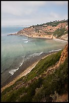 Cove and bluffs, Rancho Palo Verdes. Los Angeles, California, USA ( color)