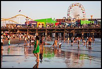 Beach and pier. Santa Monica, Los Angeles, California, USA ( color)