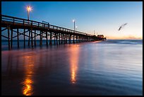 Newport Pier at sunset. Newport Beach, Orange County, California, USA ( color)