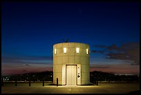 Elevator tower at night, Griffith Observatory. Los Angeles, California, USA ( color)