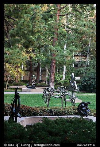 Sculpture Garden, University of California at Los Angeles, Westwood. Los Angeles, California, USA (color)