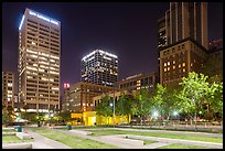 Pershing Square at night. Los Angeles, California, USA ( color)