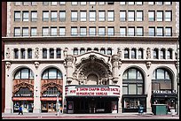 Downtown facade with historic theater. Los Angeles, California, USA ( color)