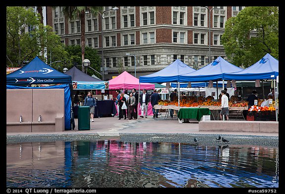 Farmers Market on Pershing Square. Los Angeles, California, USA (color)