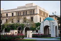 Ornate building and arch on Caltech campus. Pasadena, Los Angeles, California, USA ( color)