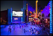 Universal Citywalk at night. Universal City, Los Angeles, California, USA ( color)