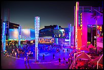 Universal Citywalk entertainment and retail districts at night. Universal City, Los Angeles, California, USA ( color)