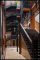 Stairs in Bradbury Building. Los Angeles, California, USA ( color)
