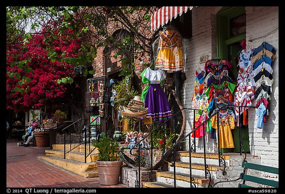 Store selling handicrafts from Mexico, El Pueblo. Los Angeles, California, USA (color)