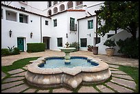 Historic Paseo courtyard and fountain. Santa Barbara, California, USA ( color)