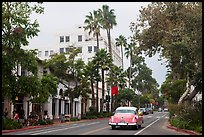 State Street on cloudy day. Santa Barbara, California, USA ( color)