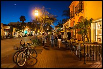 State Street at night. Santa Barbara, California, USA ( color)