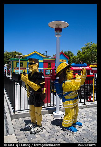 Life-size figures, Legoland, Carlsbad. California, USA (color)