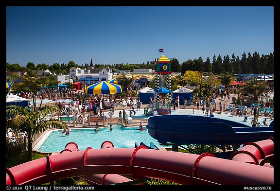Legoland Waterpark from the top, Carlsbad. California, USA (color)