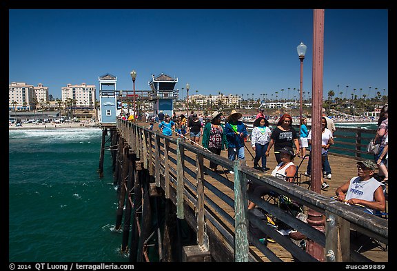 Looking from pier, Oceanside. California, USA (color)