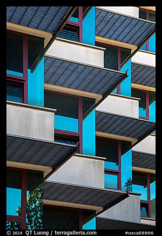 Architectural detail, University of California at San Diego. La Jolla, San Diego, California, USA (color)