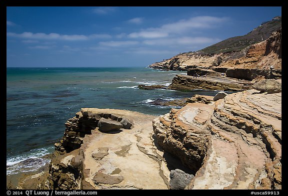Sculptured coastline, Cabrillo National Monument. San Diego, California, USA (color)
